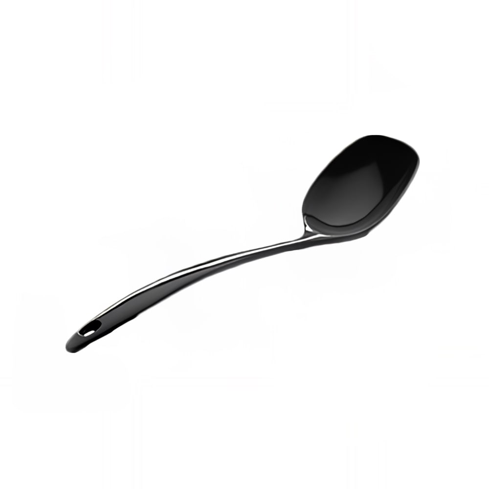 Elite Global Solutions MSP12-B 12" Solid Serving Spoon w/ 2 oz Capacity - Melamine, Black