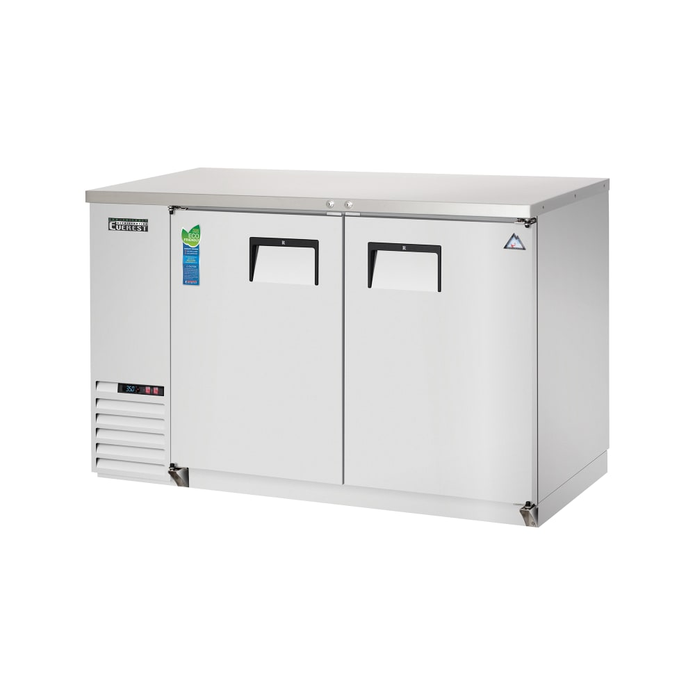 545-EBB48SS 49" Bar Refrigerator - 2 Swinging Solid Doors, Stainless, 115v
