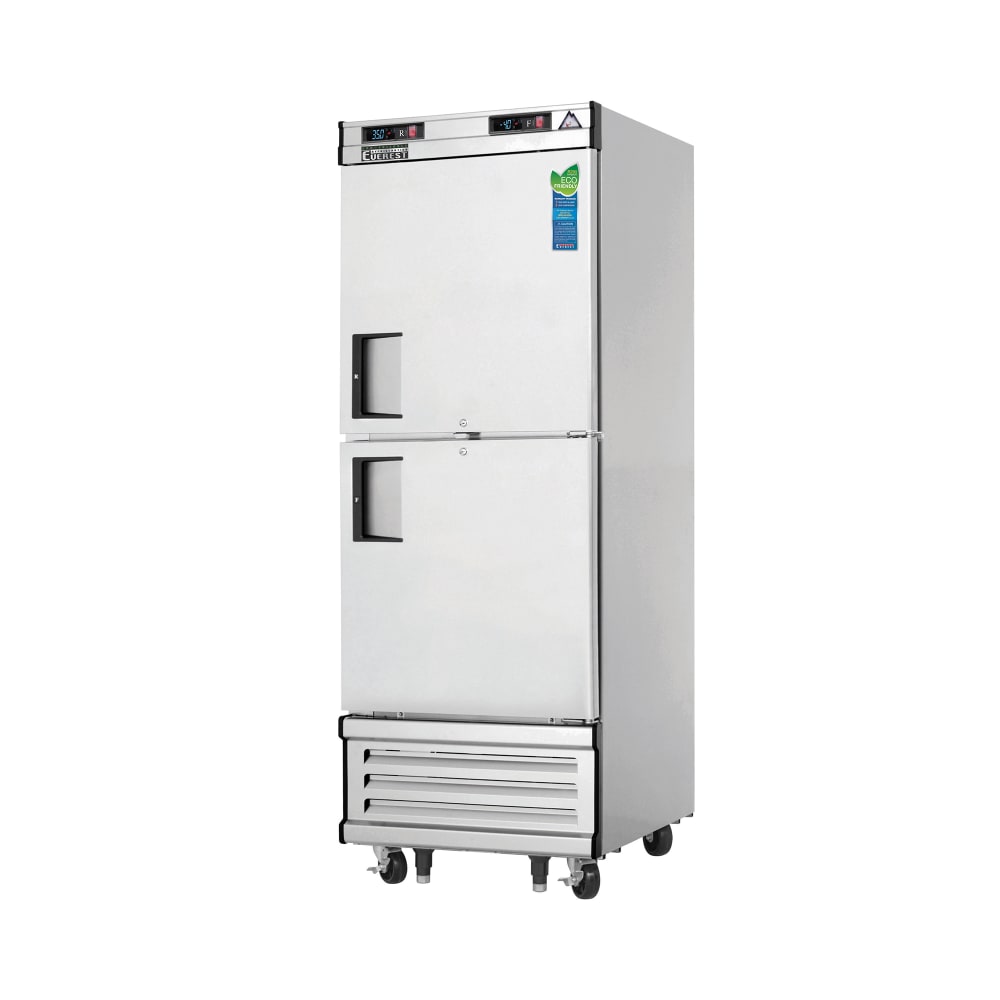 545-EBWRFH2 29 1/4" One Section Commercial Combo Refrigerator Freezer - Solid Doors, Dual Te...
