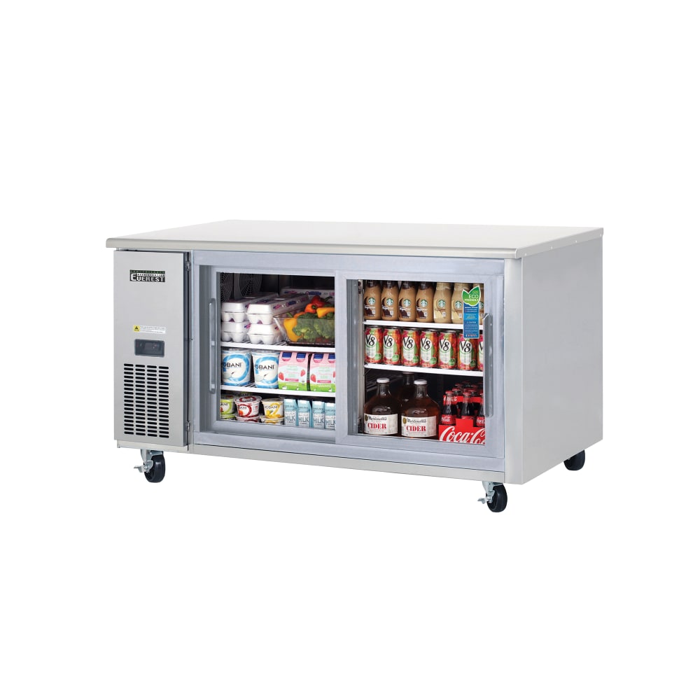 Everest Refrigeration ETGR2 59 1/4" W Undercounter Refrigerator w/ (2) Sections & (2) Doors, 115v