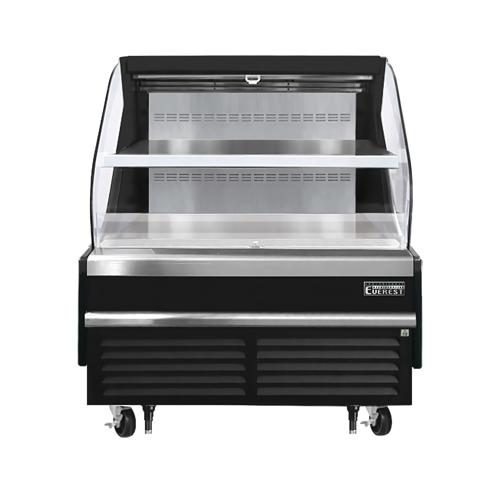 545-EOMH48B35T 48" Horizontal Open Air Cooler w/ (2) Levels, Black, 115v