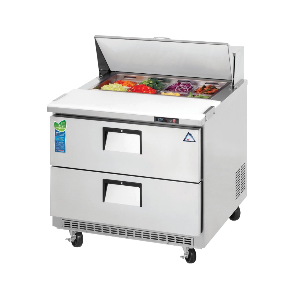 545-EPBNSR2D2 35 5/8" EPB Series Sandwich/Salad Prep Table w/ Refrigerated Base, 115v