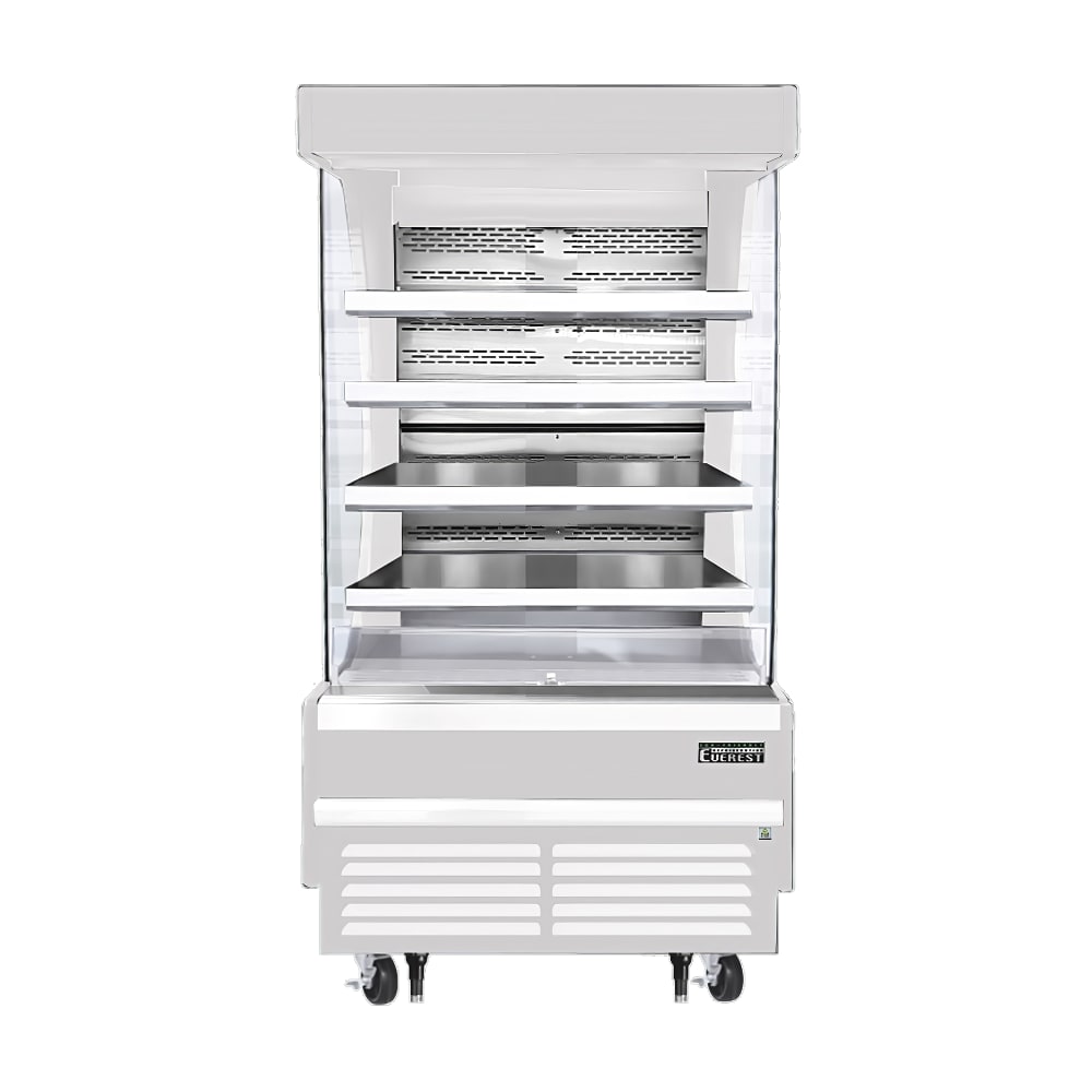 545-EOMV36W28T 37 1/4" Vertical Open Air Cooler w/ (5) Levels, White, 115v