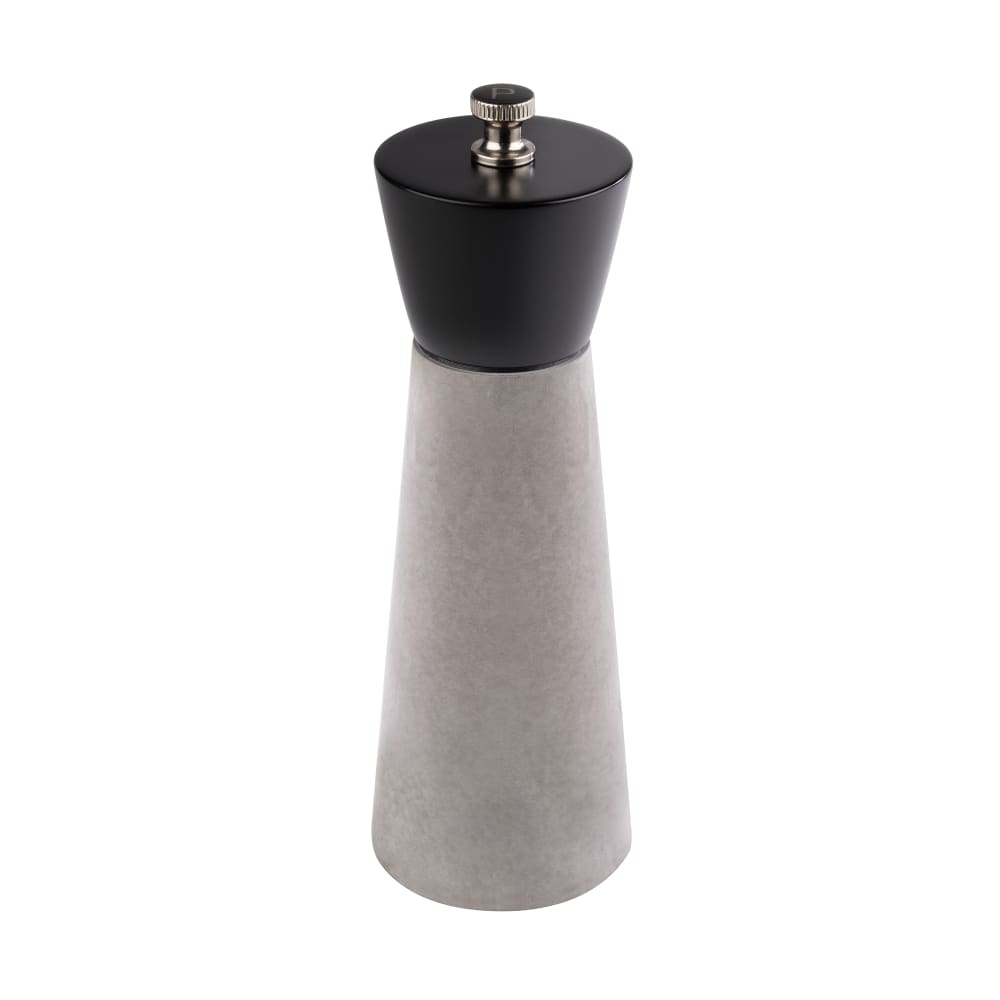 634-APS40538 7 1/8"H Pepper Mill - Concrete, Black/Gray