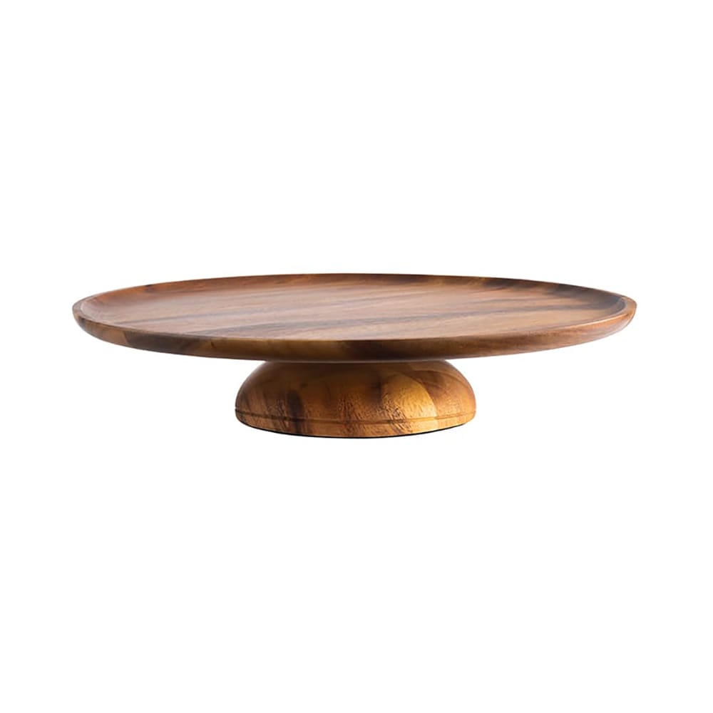 634-APS33296 15 1/8" Round Cake Stand - 3 1/8"H, Acacia Wood