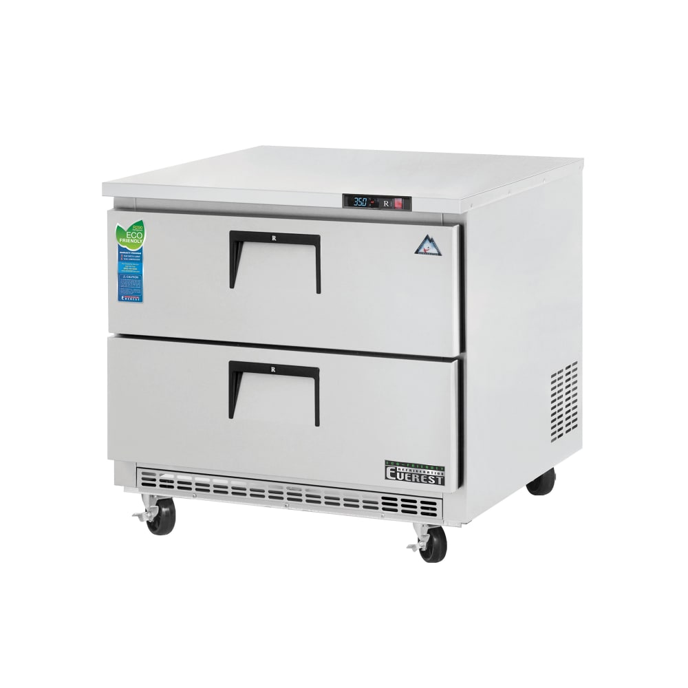 545-ETBSR2D2 35 5/8" W Undercounter Refrigerator w/ (1) Section & (2) Drawers, 115v