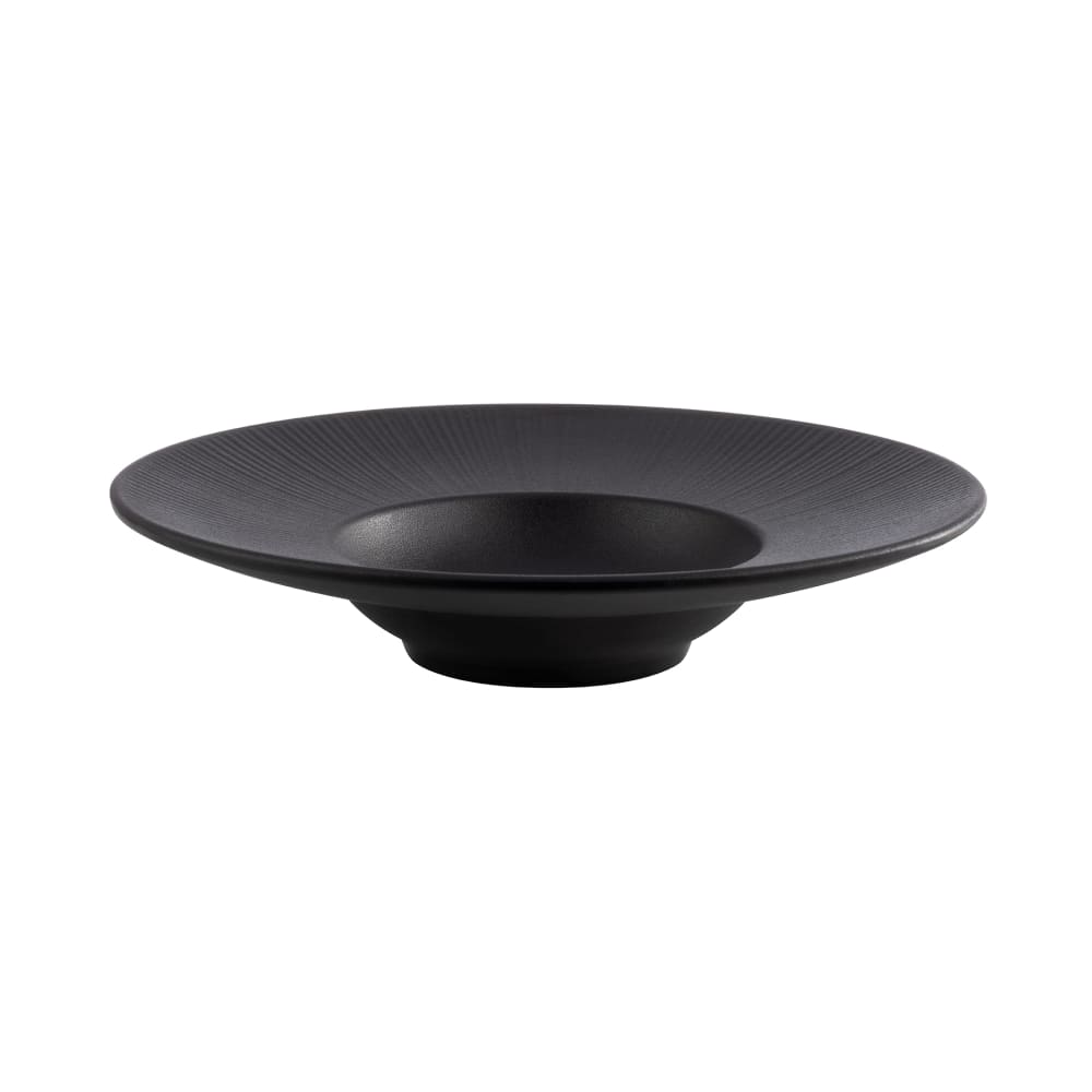 634-APS85098 10 oz Round Melamine Soup Plate, Black