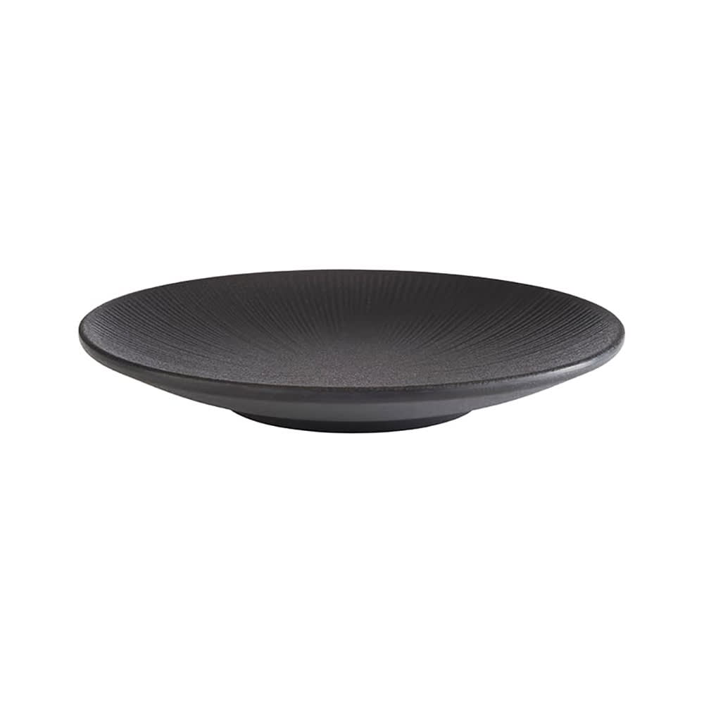 634-APS85063 8 1/4" Round Melamine Dinner Plate, Black