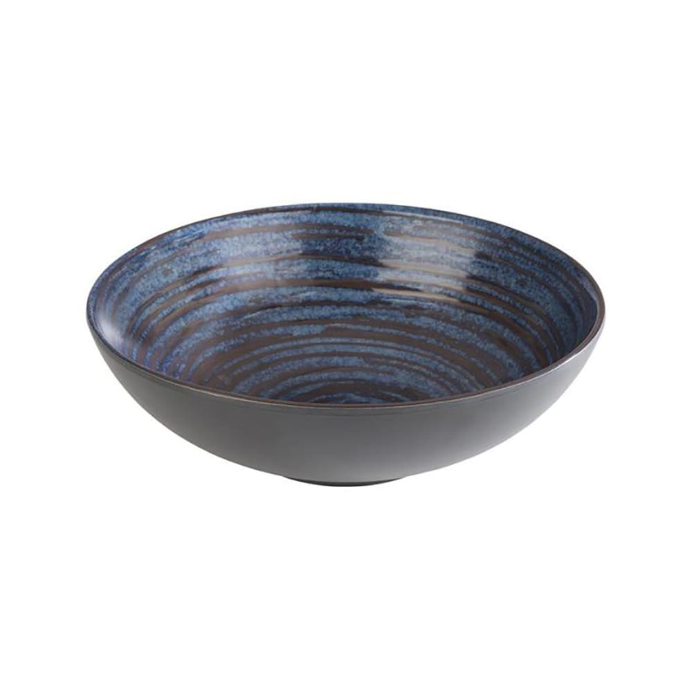 634-APS85029 33 oz Round Melamine Bowl, Grey/Blue