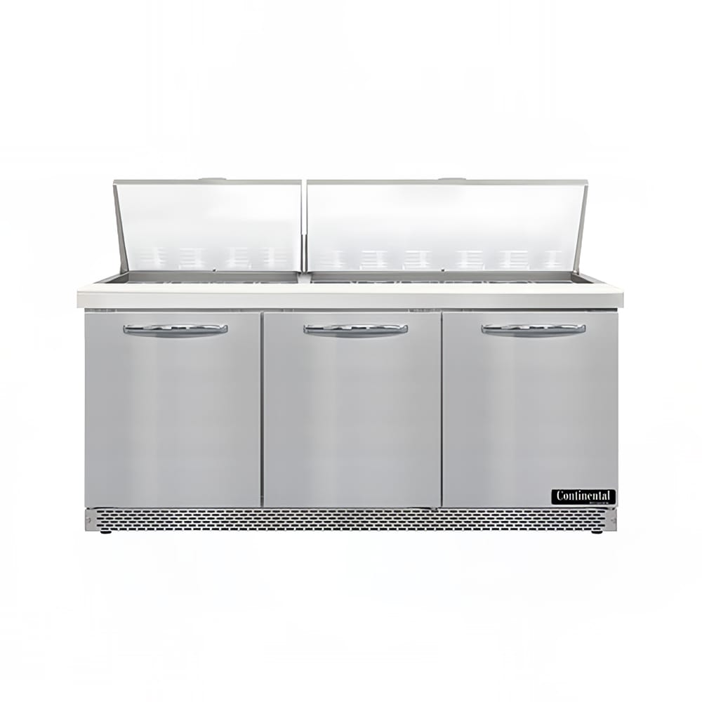 160-SW72N30MFB 72" Sandwich/Salad Prep Table w/ Refrigerated Base, 115v