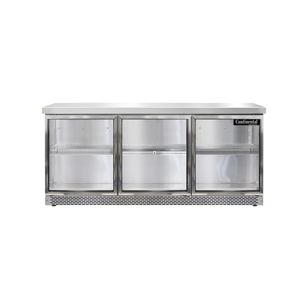 160-SW72NGDFB 72" Worktop Refrigerator w/ (3) Sections, 115v