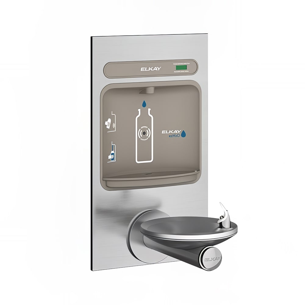 189-EZWSEDFPBM114K Wall Mount Bottle Filling Station w/ Drinking Fountain - Non Refrigerated, Non...