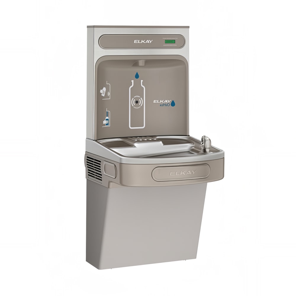 189-EZS8WSVRLK Wall Mount Drinking Fountain w/ Bottle Filler - Non Filtered, Refrigerated, Light...