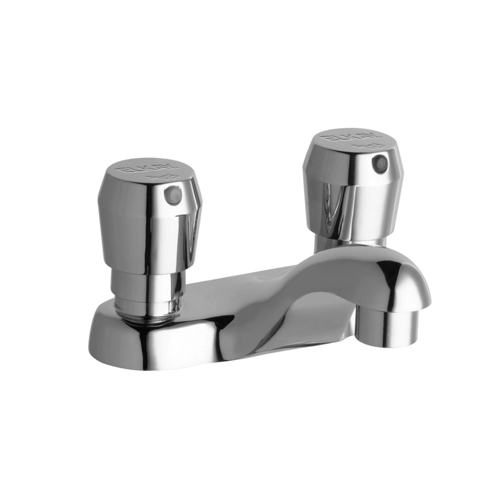 Elkay LK656 Deck Mount Metering Faucet w/ 4" Spout & Push Button Cap
