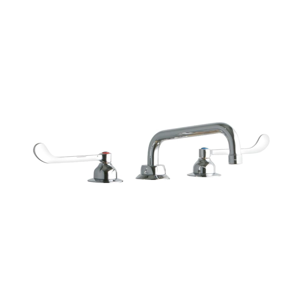 189-LK800TS08T6 Deck Mount Faucet w/ 8" Tube Spout & 6" Wrist Blade Handles - 8&quo...
