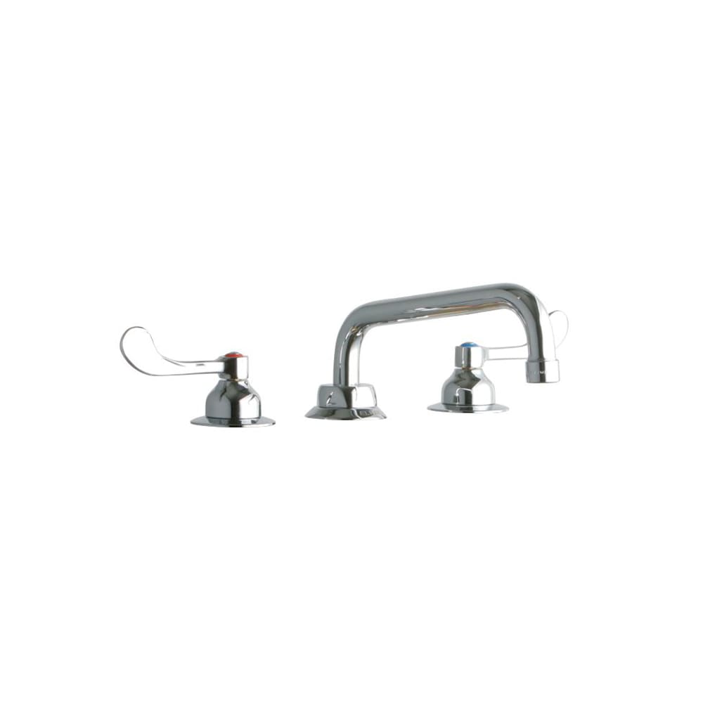 189-LK800TS08T4 Deck Mount Faucet w/ 8" Tube Spout & 4" Wrist Blade Handles - 8&quo...