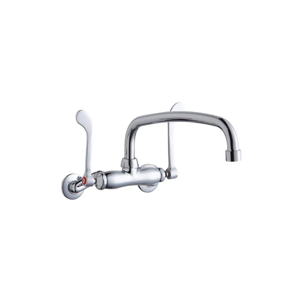 189-LK945AT12T6T Splash Mount Faucet w/ 12" Arched Swing Spout & 6" Wrist Blade Han...