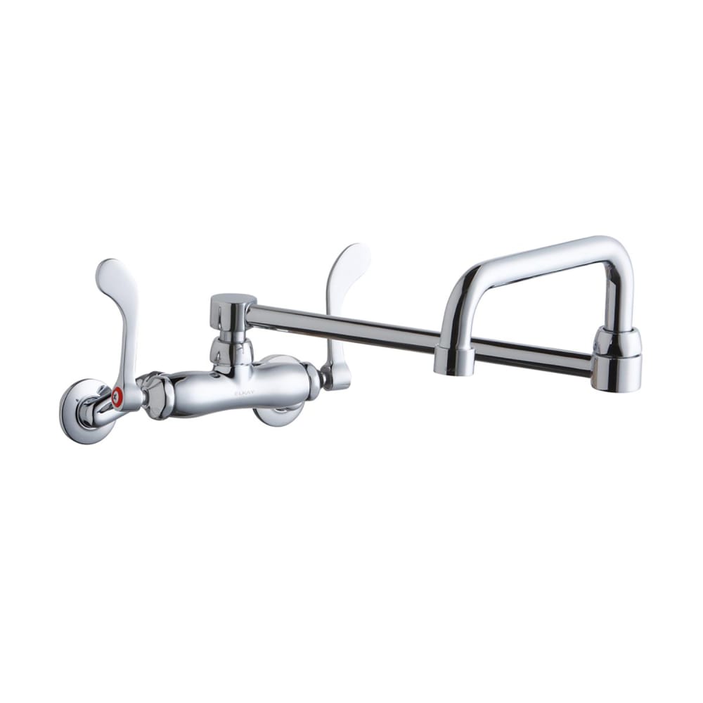189-LK945DS20T4T Splash Mount Faucet w/ 19 1/2" Double Jointed Swing Spout & 4" Wri...