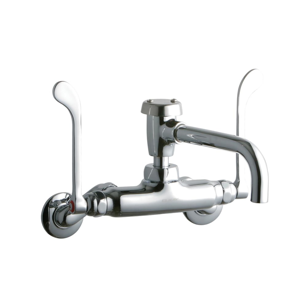 189-LK945VS07T6T Splash Mount Faucet w/ 8" Spout & 6" Wrist Blade Handles - 3 1/2&q...