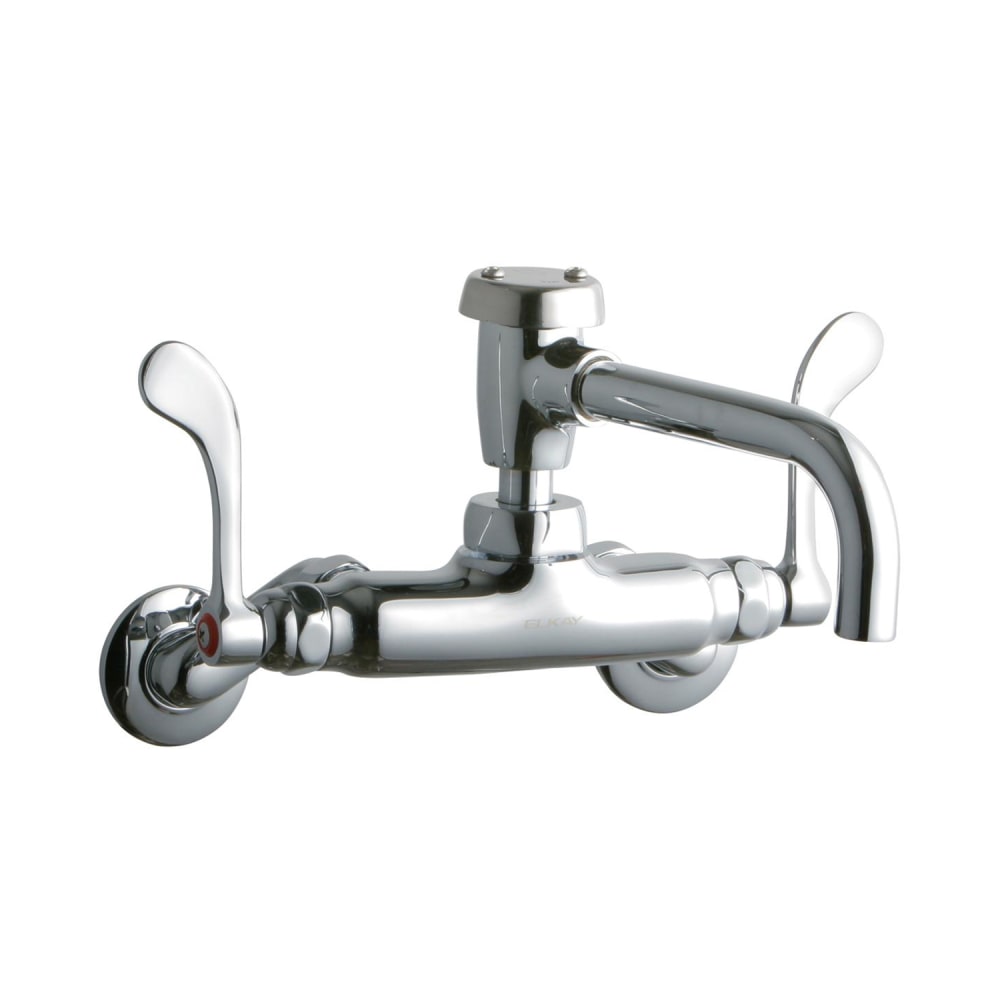 189-LK945VS07T4T Splash Mount Faucet w/ 8" Spout & 4" Wrist Blade Handles - 3 1/2&q...