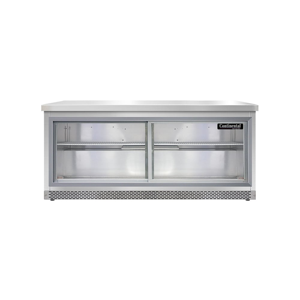 160-SW72NSGDFB 72" Worktop Refrigerator w/ (3) Sections, 115v