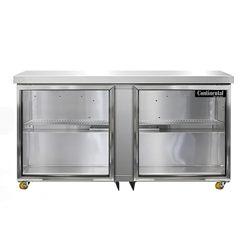 160-SW60NGDU 60" W Undercounter Refrigerator w/ (2) Sections & (2) Doors, 115v
