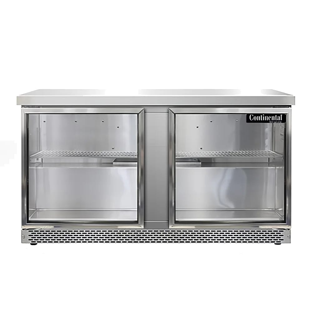 160-SW60NGDFB 60" Worktop Refrigerator w/ (2) Sections, 115v