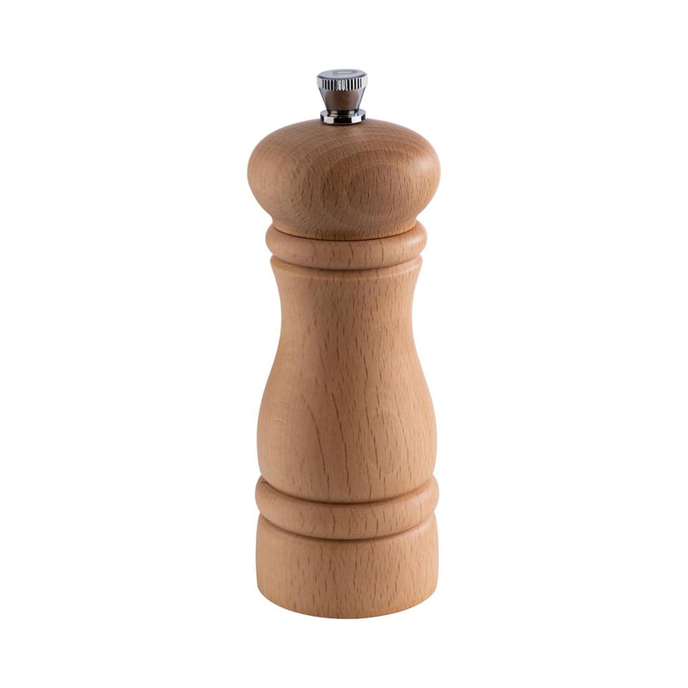 634-APS40570 6"H Pepper Mill - German Beachwood, Light Brown