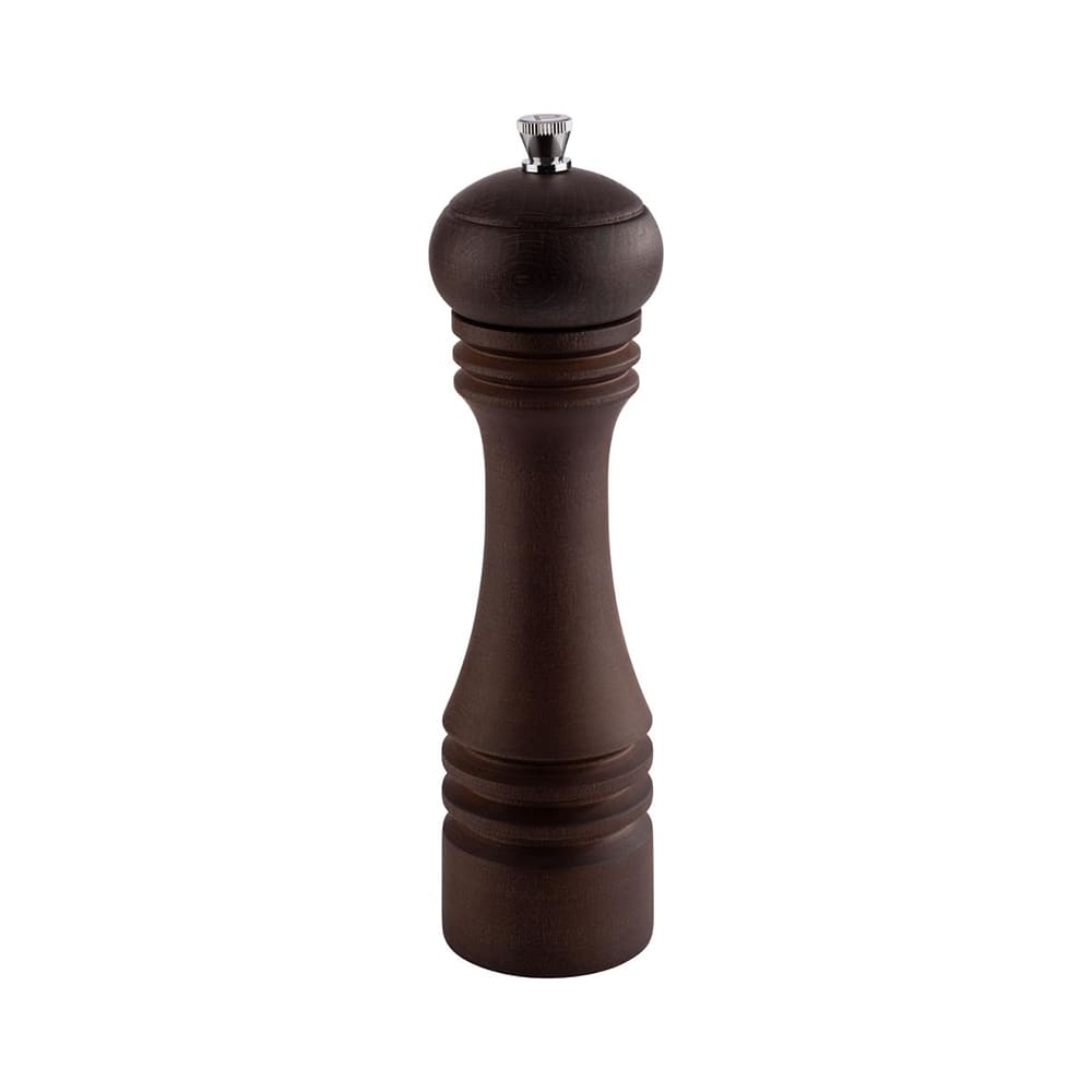 634-APS40573 9"H Pepper Mill - German Beachwood, Dark Brown