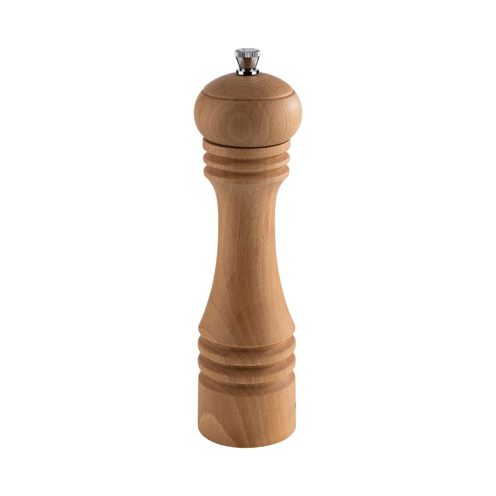 634-APS40572 9"H Pepper Mill - German Beachwood, Light Brown