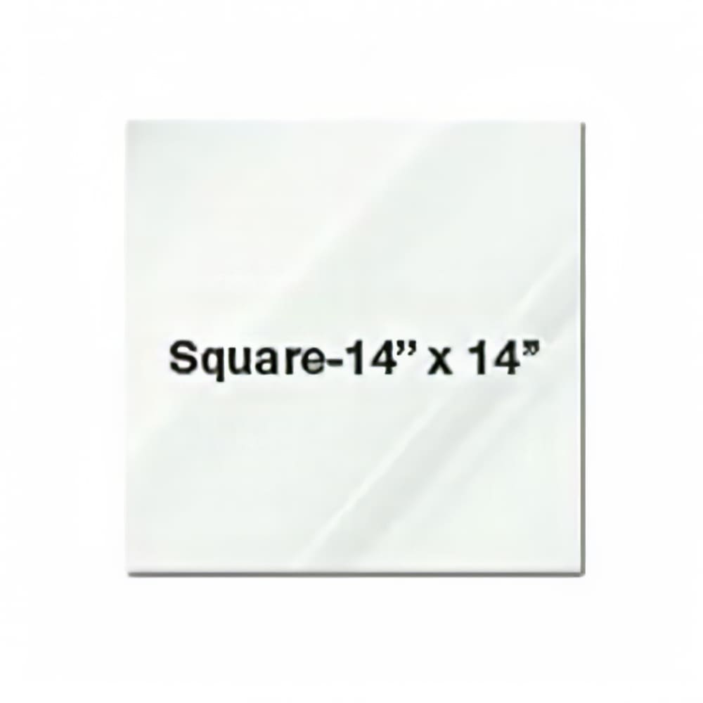 969-0414G 14" Square Riser Shelf - Glass, Clear