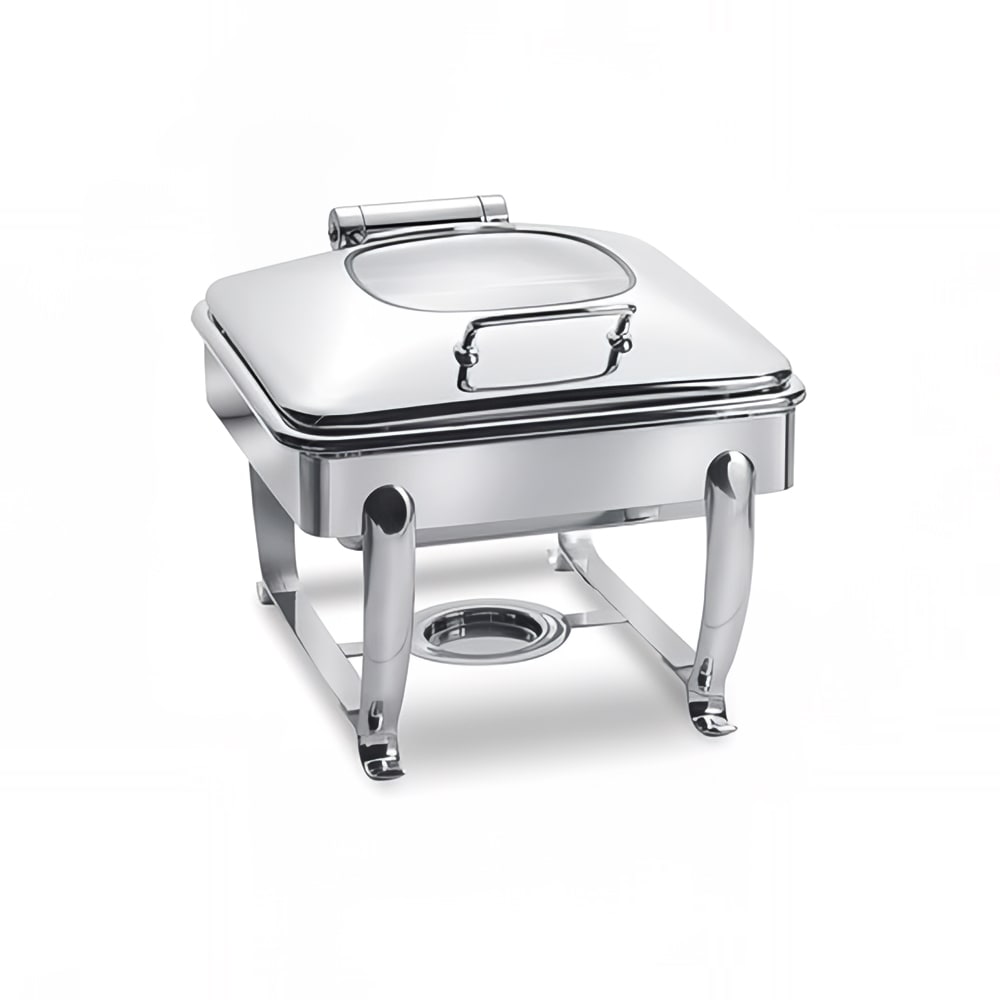 Eastern Tabletop 3914GS 6 qt Square Induction Chafer w/ Hinged Glass Lid, Stainless Steel