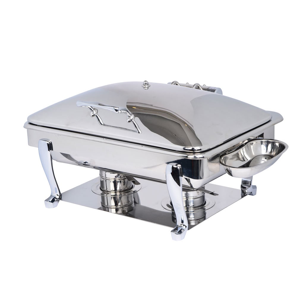 Eastern Tabletop 3935S 8 qt Oblong Induction Chafer w/ Hinged Lid ...