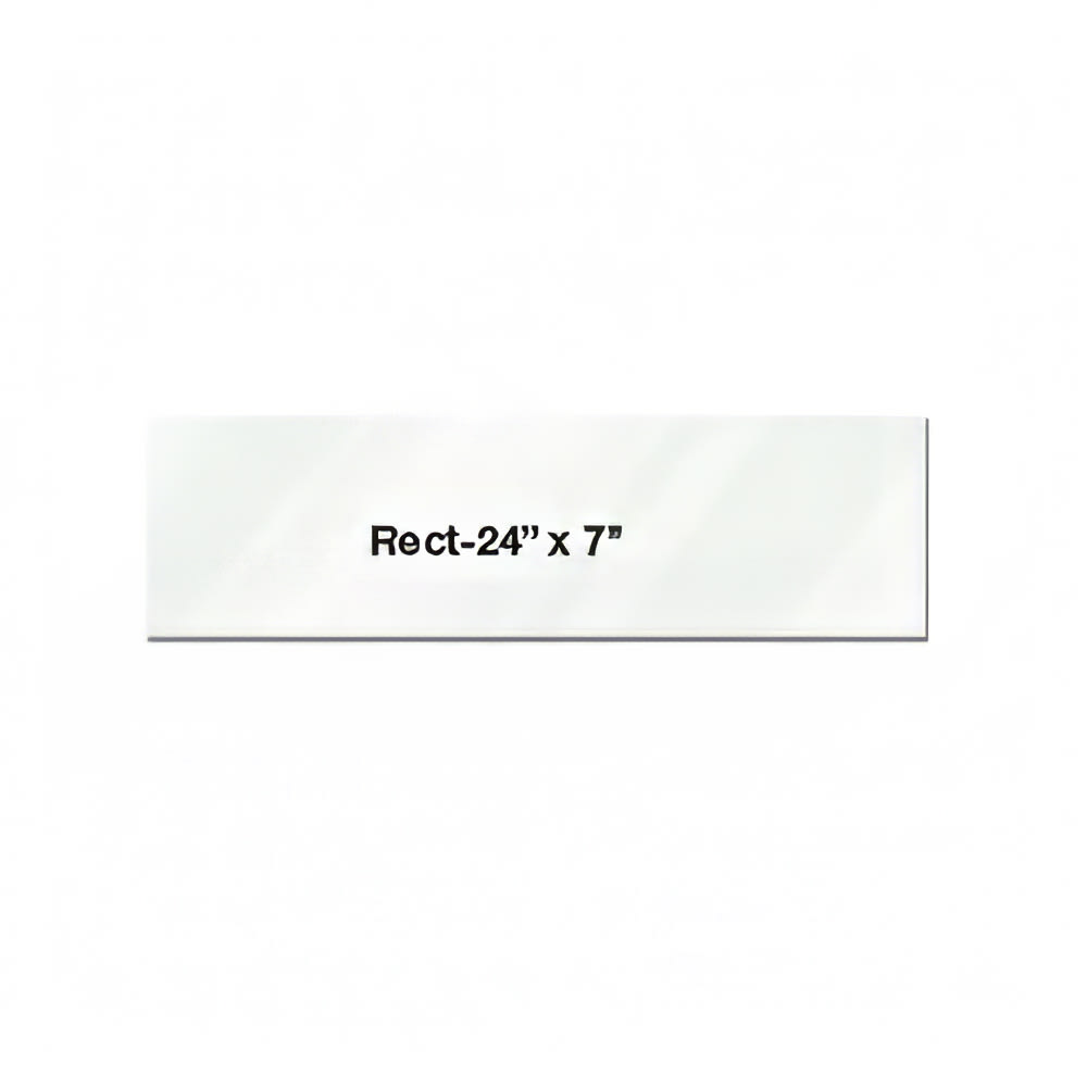 969-05247G Rectangular Riser Shelf - 24"L x 7"W, Glass, Clear