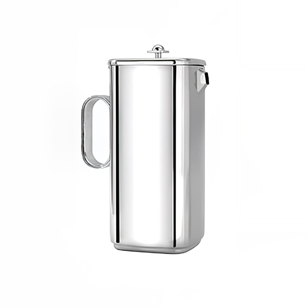 969-7240 64 oz Java Square Coffee/Tea Pot w/ Hinged Lid, Stainless Steel