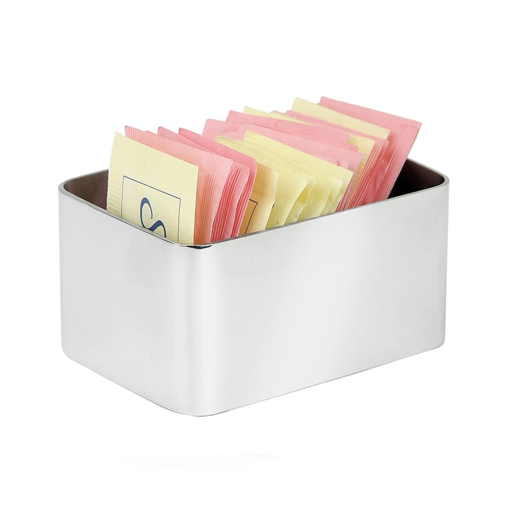 969-7350RD Rectangular Sugar Caddy - Stainless Steel, Silver
