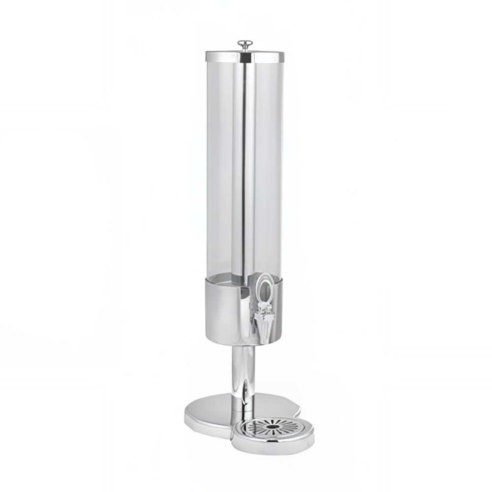 969-7521 1 1/2 gal Beverage Dispenser w/ Ice Chamber - Plastic Container, Stainless Base