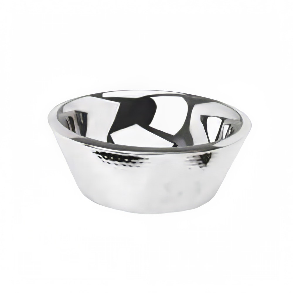 Eastern Tabletop 9329 4 qt Round Salad Bowl - Hammered Stainless Steel