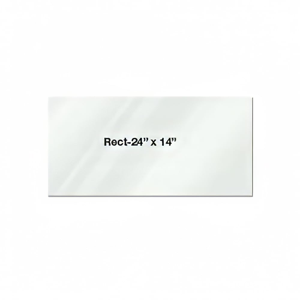 Eastern Tabletop 052414G Rectangular Riser Shelf - 24"L x 14"W, Glass, Clear