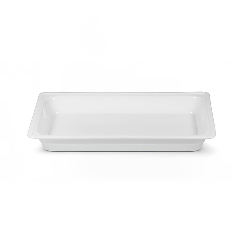 969-PFP115 8 qt Rectangular Chafer Food Pan, Porcelain, White