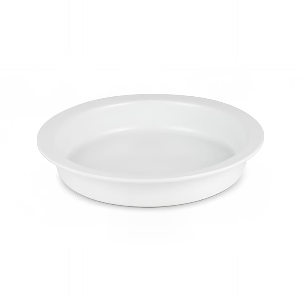 Eastern Tabletop PFP118 8 qt Round Chafer Food Pan, Porcelain, White