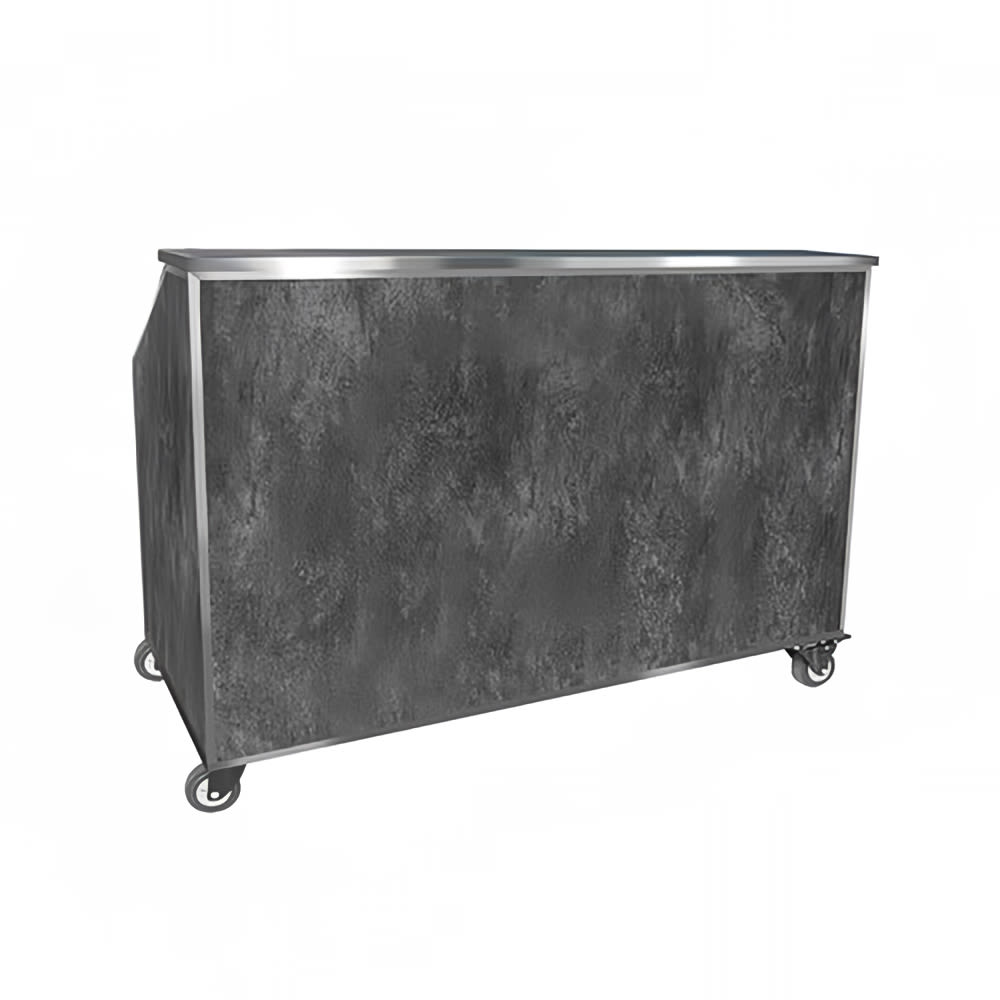 Eastern Tabletop Z2203C Portable Bar for Indoor/Outdoor - 66"L x 32"W x 47 1/2"H, Charcoal Laminta