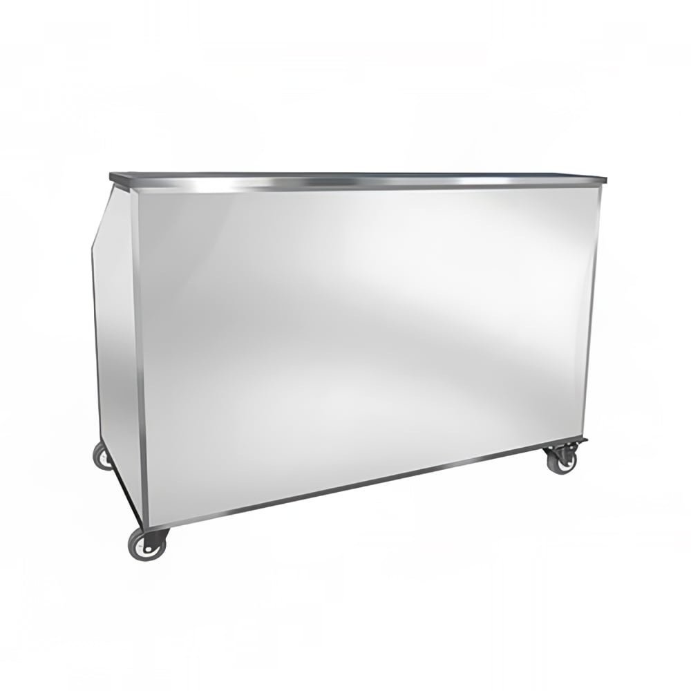 Eastern Tabletop Z2205ST Portable Bar for Indoor/Outdoor - 66"L x 32"W x 47 1/2"H, Stainless Steel