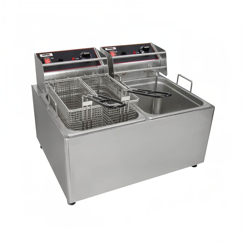131-EL2X25 Countertop Electric Fryer - (2) 15 lb Vats, 240v/1ph