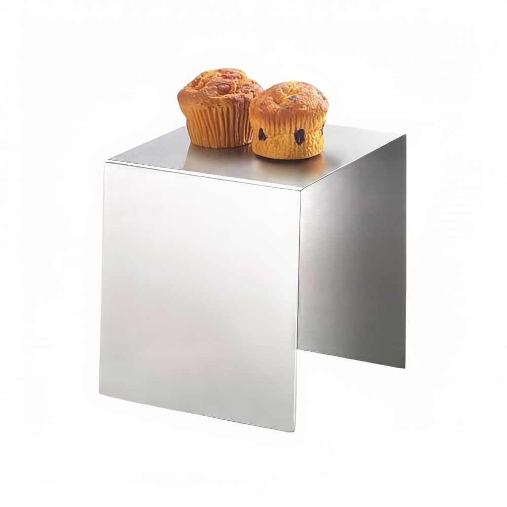 Cal-Mil 239-8 8" Square Buffet Riser - 8"H, Stainless