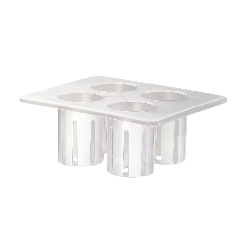 Cal-Mil 3300-RACK 4 Compartment Salad Dressing Caddy - Polycarbonate, Clear