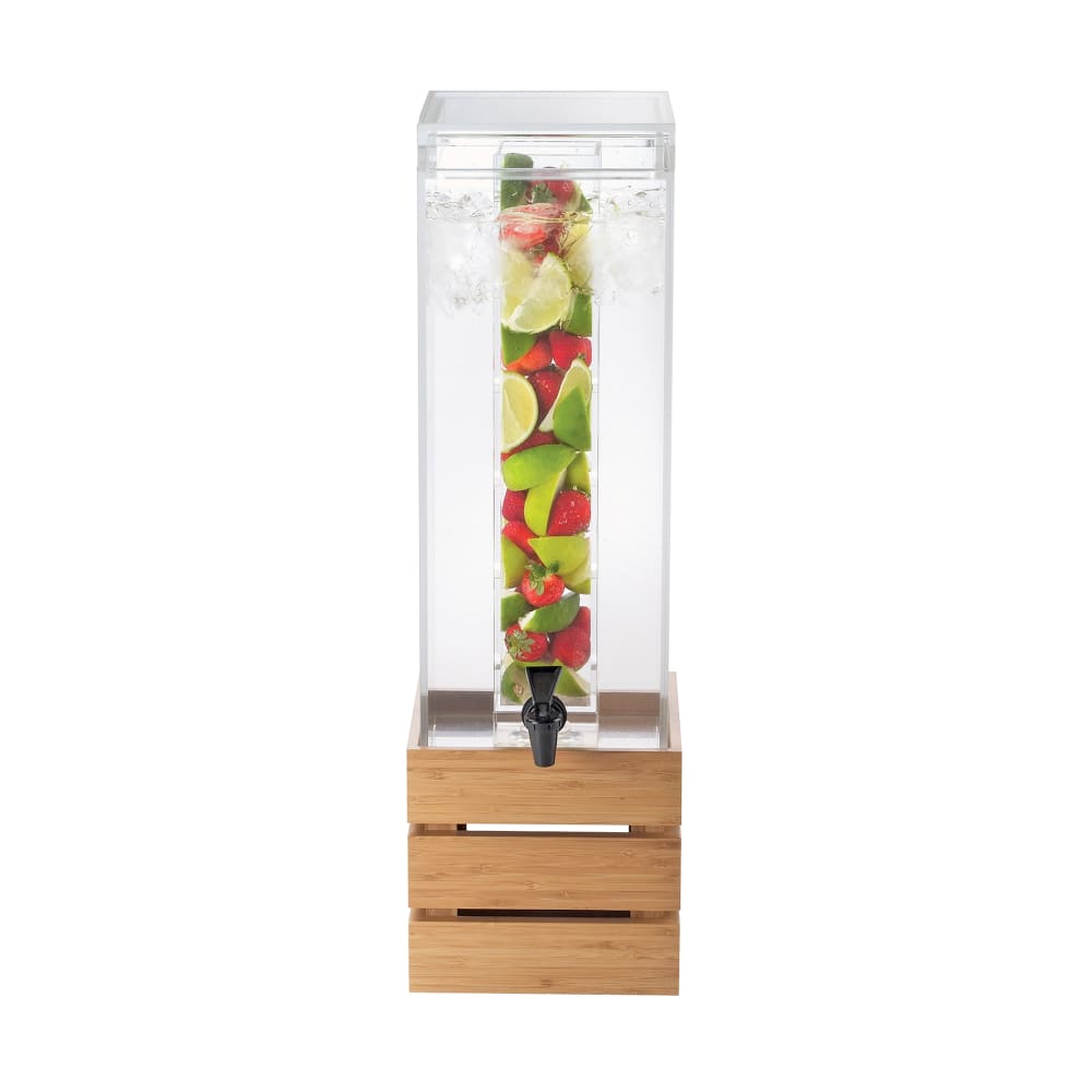 151-33013INF60 3 gal Beverage Dispenser w/ Infuser - Plastic Container, Bamboo Base