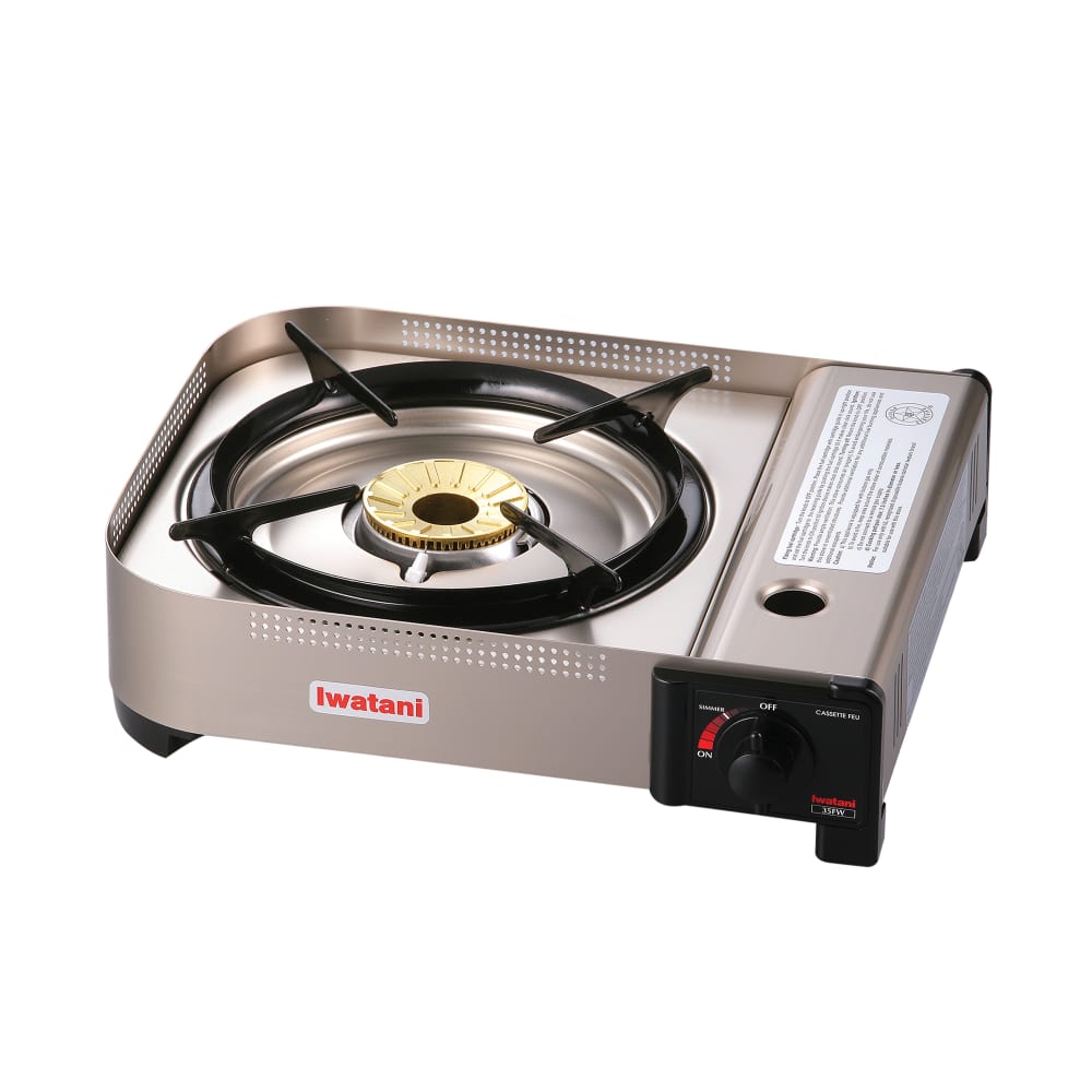 151-4010I Butane Stove w/ Brass Burner - 13 3/10" W x 11 9/10"D x 3 7/10" H, Alumi...