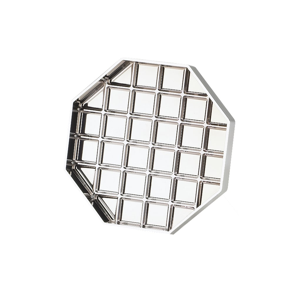 151-308649 6" Octagon Standard Drip Tray, Chrome