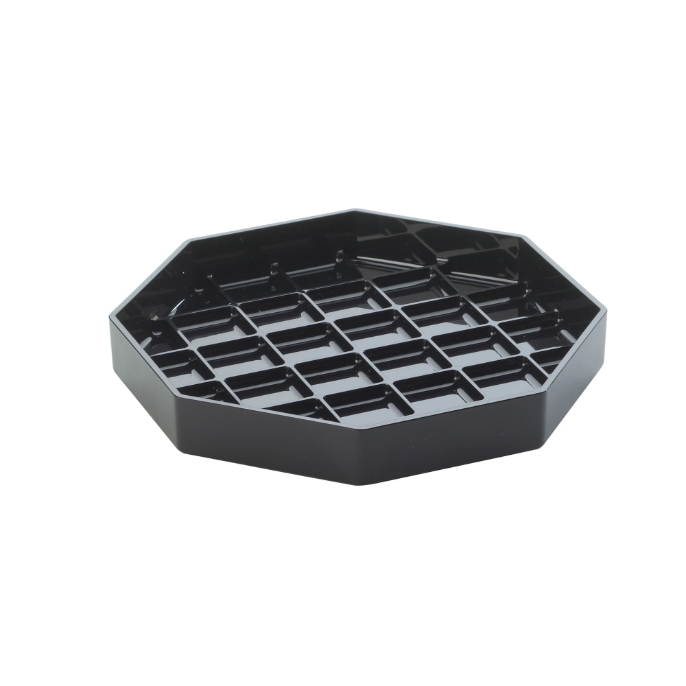 151-308613 6" Octagon Standard Drip Tray, Black